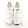 【CUMAR】厚底氣墊飛織布彈力休閒鞋(白色)