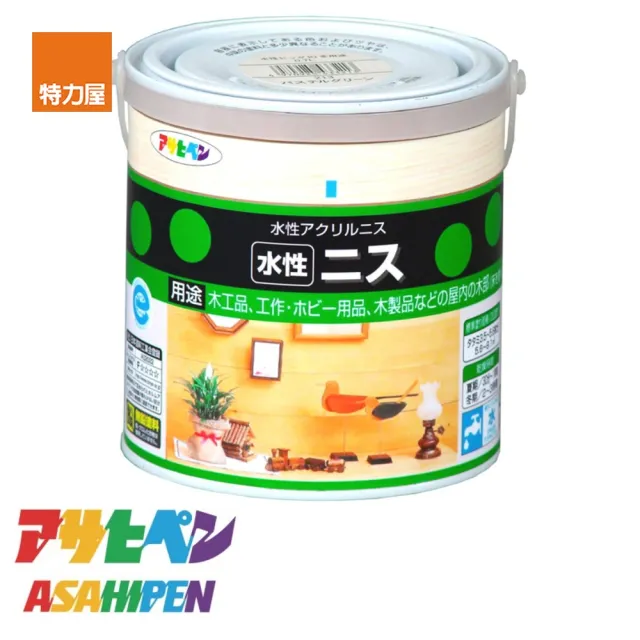 【特力屋】日本Asahipen 水性木器著色清漆 透明 0.7L