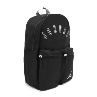 【NIKE 耐吉】包包 Jordan 男女款 黑 白 後背包 筆電包 雙肩背 隔層 側邊水壺袋 喬丹(JD2333007AD-001)