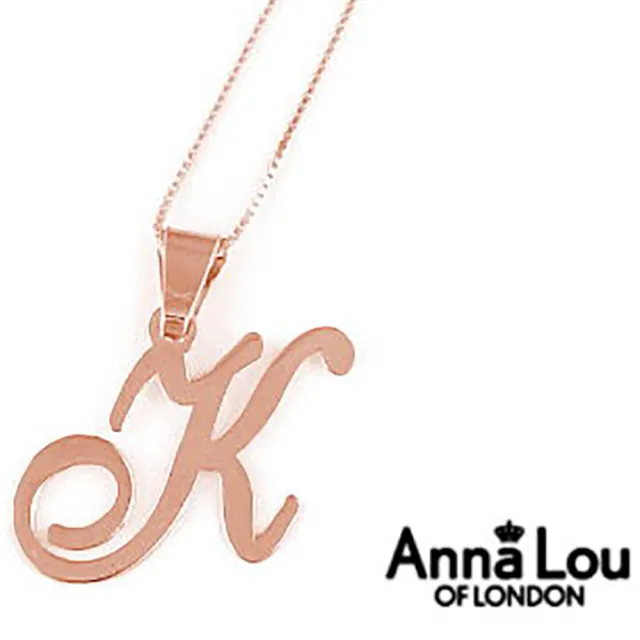 【Anna Lou Of London】倫敦品牌 P Q 個性字母項鍊 玫瑰金(絕版品 售完不補)