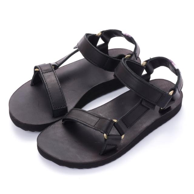 【TEVA】W ORIGINAL UNIVERSAL CRAFTED LEATHER 皮革涼鞋(1010321-BLK)