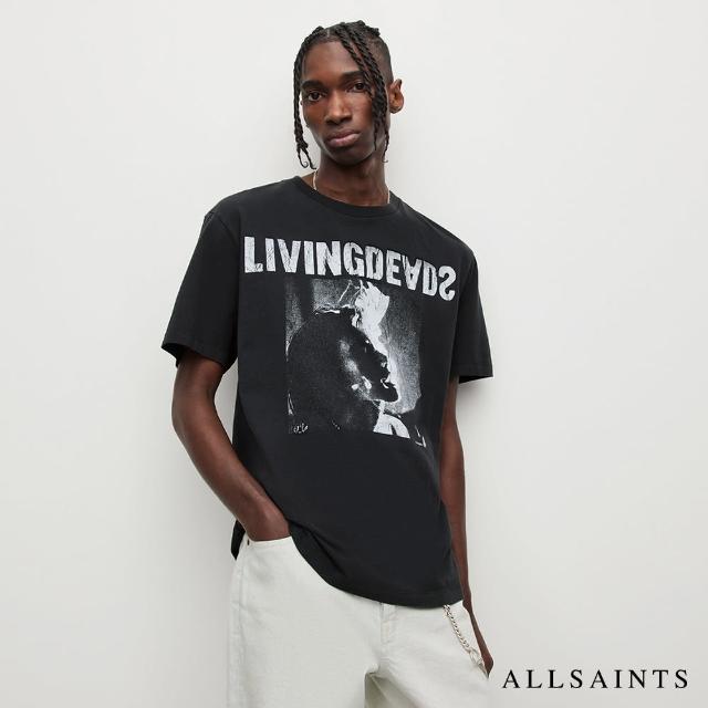 【ALLSAINTS】LIVING 純棉龐克塗鴉短袖T恤(常規版型)