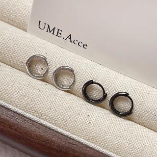 【UME.Acce】純銀小圈圈耳扣耳環(S925純銀 耳環 純銀耳環 圓圈耳環 貼耳耳環 小耳環 耳扣耳環