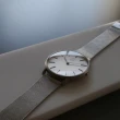 【ZOOM】THIN 5010 極簡超薄米蘭帶手錶-銀白-42mm(ZM5010)