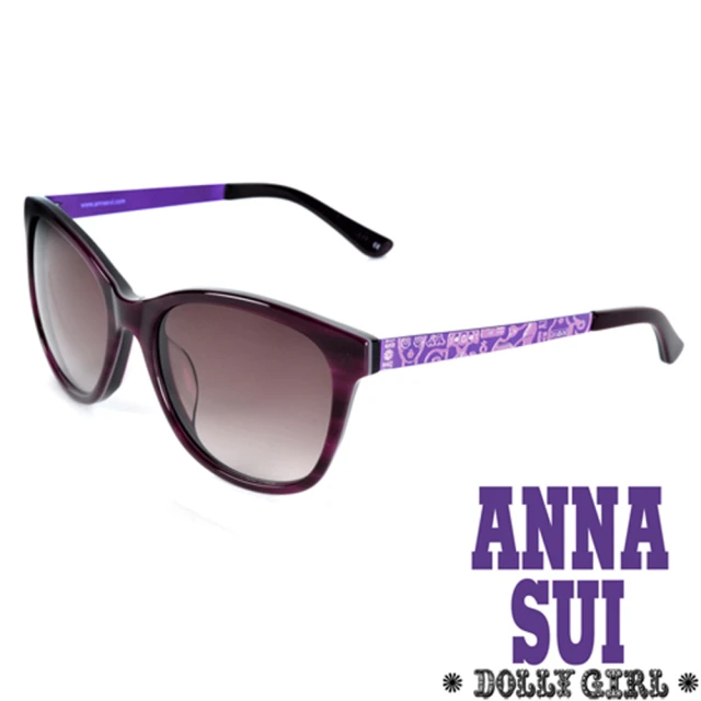 Anna Sui Dolly Girl系列經典洋娃娃元素造型太陽眼鏡(紫 DG804-703)