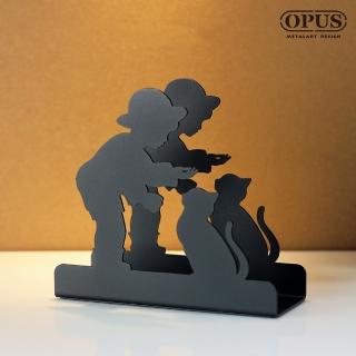 【OPUS東齊金工】歐式鐵藝信件架/收納架/展示架/文具擺飾/開學季禮物(LE-bo16B 童伴 經典黑)