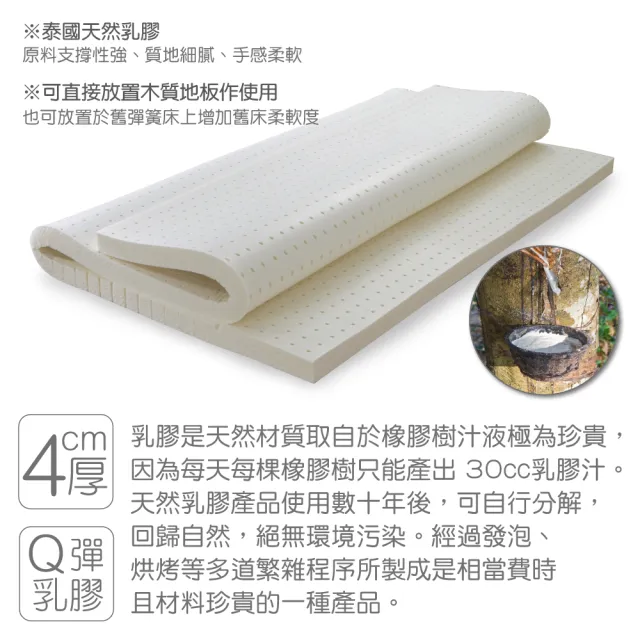 【幸福角落】日本大和抗菌布4cm厚Q彈乳膠床墊(雙人加大6尺)