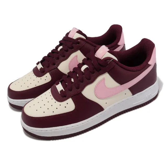 NIKE 耐吉】Nike Air Force 1 Valentine s Day 情人節限定款酒紅粉勾男