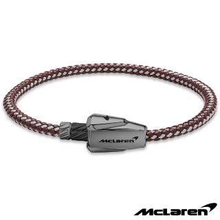 【McLaren 邁拉輪】限量2折 頂級英國超跑不銹鋼真皮手環 全新專櫃展示品(MG0205 190mm)