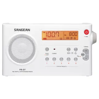 【SANGEAN 山進】AM/FM雙波段充電式收音機 PR-D7