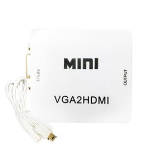 【K-Line】VGA 轉 HDMI + Audio 影音轉換器(白)