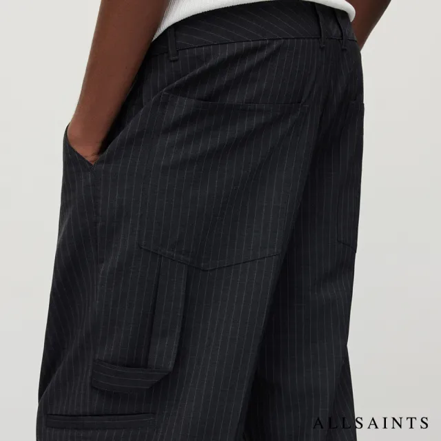 【ALLSAINTS】CAIRO 中腰羊毛混紡直條紋西裝長褲 MM006Y(直筒版型)