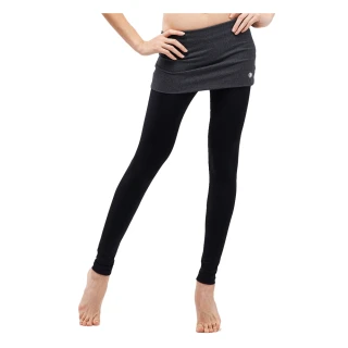 【Ms.Free】瑜伽Pro高階系列-低腰裙式吸排緊身長褲(灰黑)