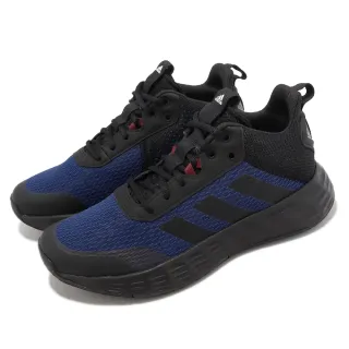 【adidas 愛迪達】籃球鞋 Ownthegame 2.0 男鞋 黑 藍 環保材質 緩震 運動鞋 愛迪達(HP7891)