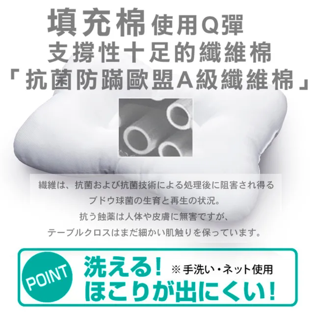 【Embrace 英柏絲】人體工學 蝶型枕 表布柔軟升級 可以洗的枕頭(MIT 台灣製造)