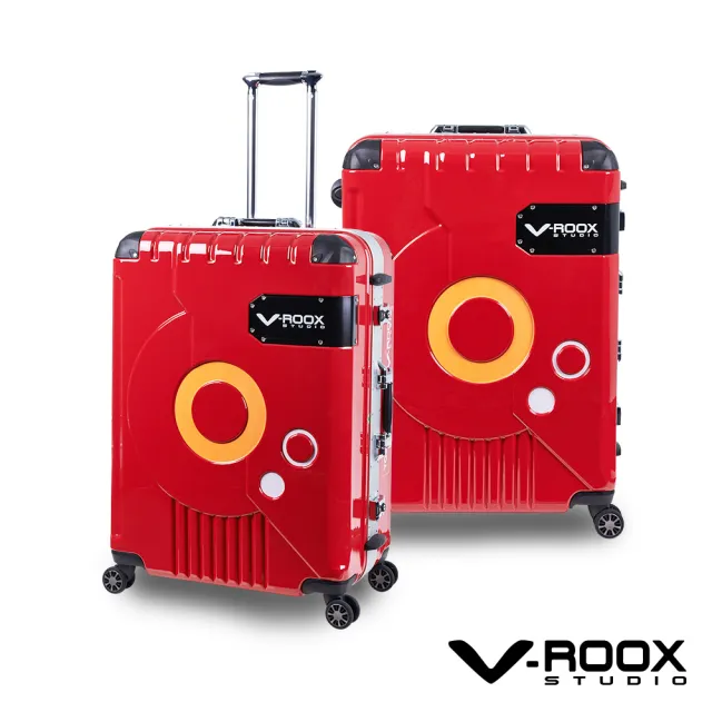 【V-ROOX STUDIO】春季購物節 ZERO 25吋 時尚潮版撞色 硬殼鋁框行李箱 ZERO-59184(5色可選 內裝平坦超好裝)