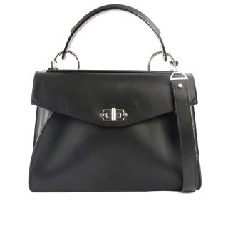 【PROENZA SCHOULER】牛皮凱莉款轉釦手提/肩背兩用包 中(黑色)