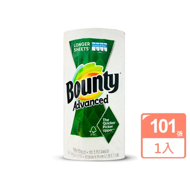 【Bounty】廚房紙巾-隨意撕(101張)