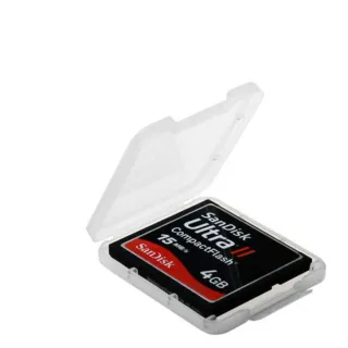 DigiStone 優質CF 1片裝記憶卡收納盒/白透明色(10個)
