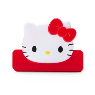 【小禮堂】Hello Kitty 塑膠造型一字夾 - 紅大臉款(平輸品)