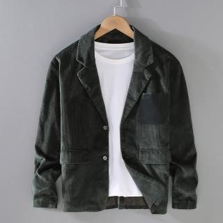 【巴黎精品】現貨+預購 西裝外套休閒西服(復古寬鬆燈芯絨秋冬男外套2色a1bv55)