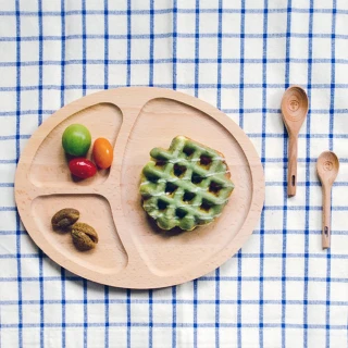【Homely Zakka】木趣食光日系木質橢圓分隔餐盤
