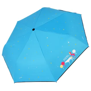【雙龍牌】買一送一小紅帽降溫13度黑膠自動傘自動開收傘(抗UV防曬速乾晴雨傘防風折傘B6290NH)
