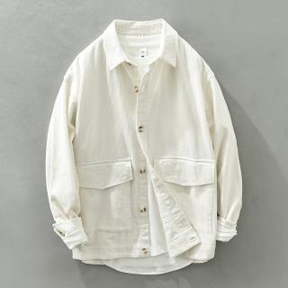 【巴黎精品】現貨+預購 工裝外套休閒夾克(燈芯絨寬鬆純棉襯衫寬鬆男外套3色a1bv45)