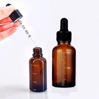 【野思】2入組避光茶色 刻度款30ml玻璃滴管瓶 精油瓶(瓶身、滴管皆有刻度)
