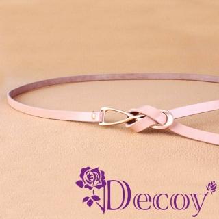 【Decoy】八字結繩＊真牛皮細皮帶/四色可選