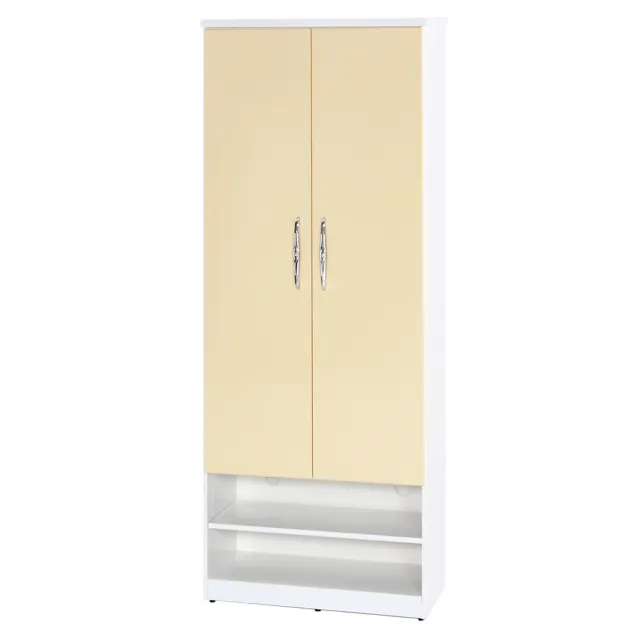 【顛覆設計】潮濕剋星-防水塑鋼緩衝雙門兩格高鞋櫃-寬83深37高180cm(12色可選)