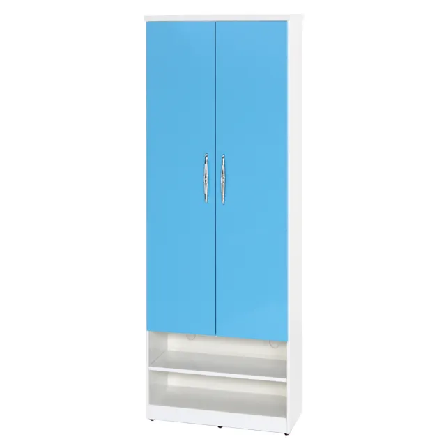 【顛覆設計】潮濕剋星-防水塑鋼緩衝雙門兩格高鞋櫃-寬83深37高180cm(12色可選)