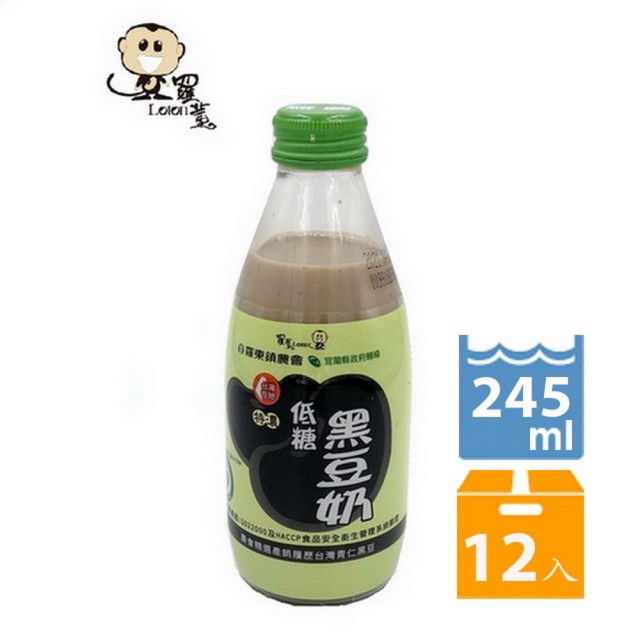【農會】羅董特濃低糖台灣青仁黑豆奶 245mlx12入