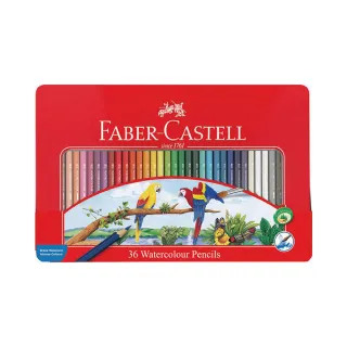 【Faber-Castell】輝柏  水彩色鉛筆 附水彩筆 鐵盒 36色 /盒 115937