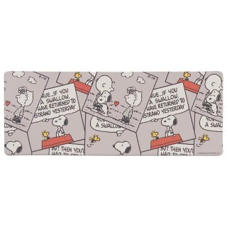 【日本SENKO】史努比 SNOOPY PVC 抑菌 防臭 卡通地墊 腳踏墊 軟墊 廚房地墊(45X120CM 平行輸入)