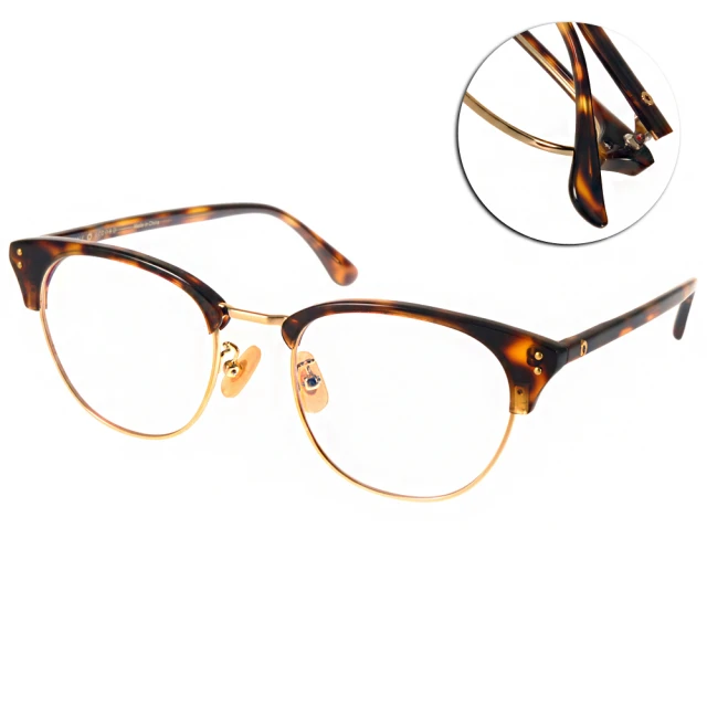 【NINE ACCORD】時尚潮流眉框款 光學眼鏡(琥珀棕-金#LENTOP AKI C2)