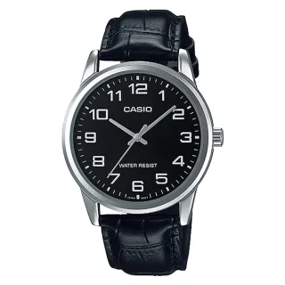【CASIO】經典商務型男數字指針真皮腕錶(MTP-V001L-1B)