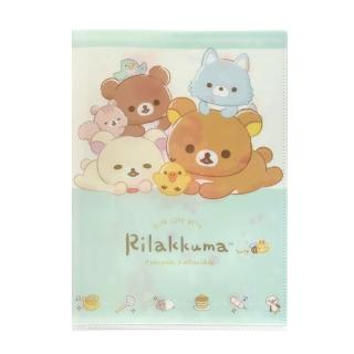 【San-X】拉拉熊 懶懶熊 A4 雙開式展開資料夾 集合 一起慵懶(Rilakkuma)