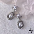 【Jpqueen】浪漫蒂克法式輕奢珍珠愛心耳環(耳針耳夾可選)