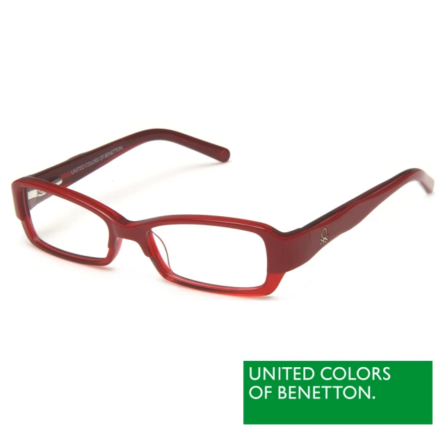 【BENETTON 班尼頓】專業兒童眼鏡 弧線LOGO設計系列(紅/藍  BB014-02/03)