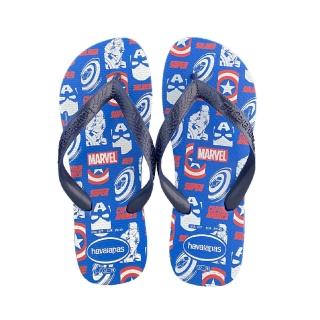 【havaianas 哈瓦仕】TOP MARVEL LOGOMANIA系列 藍 型號：00078(巴西品牌、巴西拖鞋、人字拖、夾腳拖)