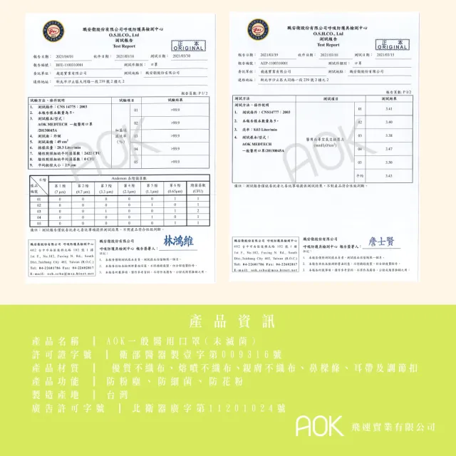 【AOK 飛速】3D立體醫用口罩- L 萊姆綠 - 25入 / 盒(調節扣可調整耳帶鬆緊)