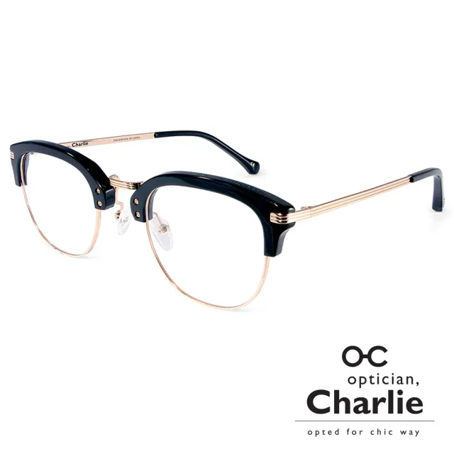 【Optician Charlie】韓國亞洲專利光學眼鏡OU系列(黑 OU BK)