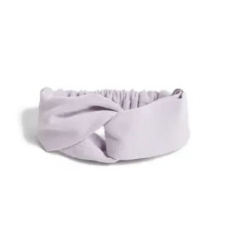 【SOMETHING】女裝 螺紋交叉髮帶(粉紫色)