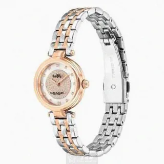 【COACH】COACH手錶型號CH00078(銀色錶面玫瑰金錶殼金銀相間精鋼錶帶款)