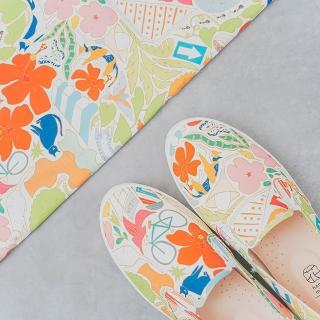 【花見小路】hanamikoji X MIMURI｜臺日聯名企劃/果果日/野良貓(日本花布/超厚乳膠休閒鞋/帆布鞋)