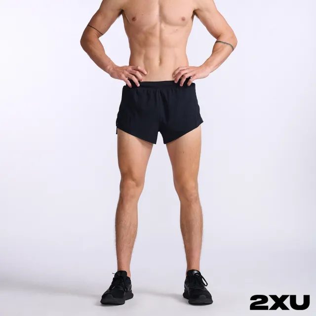 【2XU】男 Light Speed 3吋運動短褲(黑/反光黑)