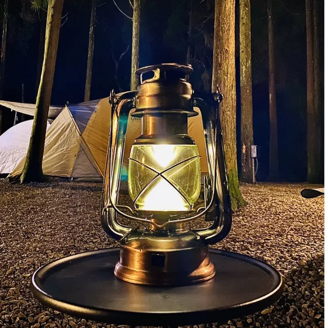 【Chill Outdoor】復古煤油造型 20cm LED提燈(露營燈 氣氛燈 露營美學 野營燈 復古燈 復古提燈 照明燈)