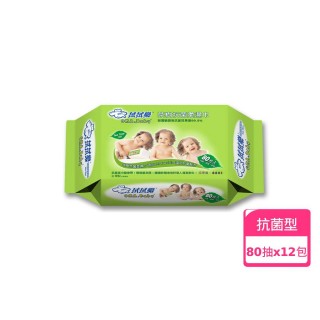 【拭拭樂】茶樹抗菌柔濕巾80抽*12包