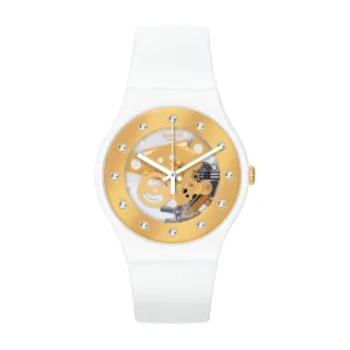 【SWATCH】SUNRAY GLAM 經典手錶/男錶/女錶/瑞士製造 SO29W105-S14(41mm)